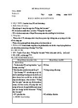 Giáo án môn Tiếng Việt Lớp 2 - Tuần 13 (Bộ sách Kết nối tri thức với cuộc sống)